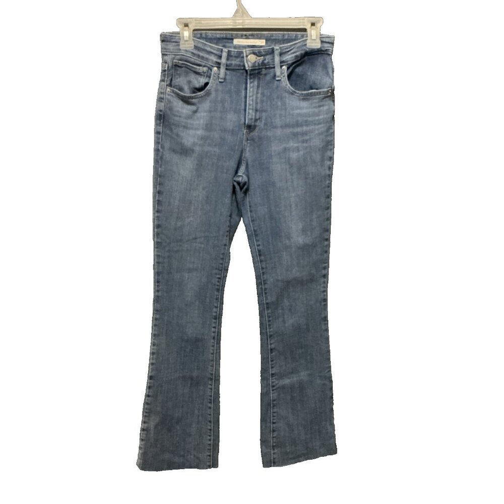 Levi's 725 High Rise Boot Cut Stretch Jeans Women's Size 28 Blue Denim Fast Ship